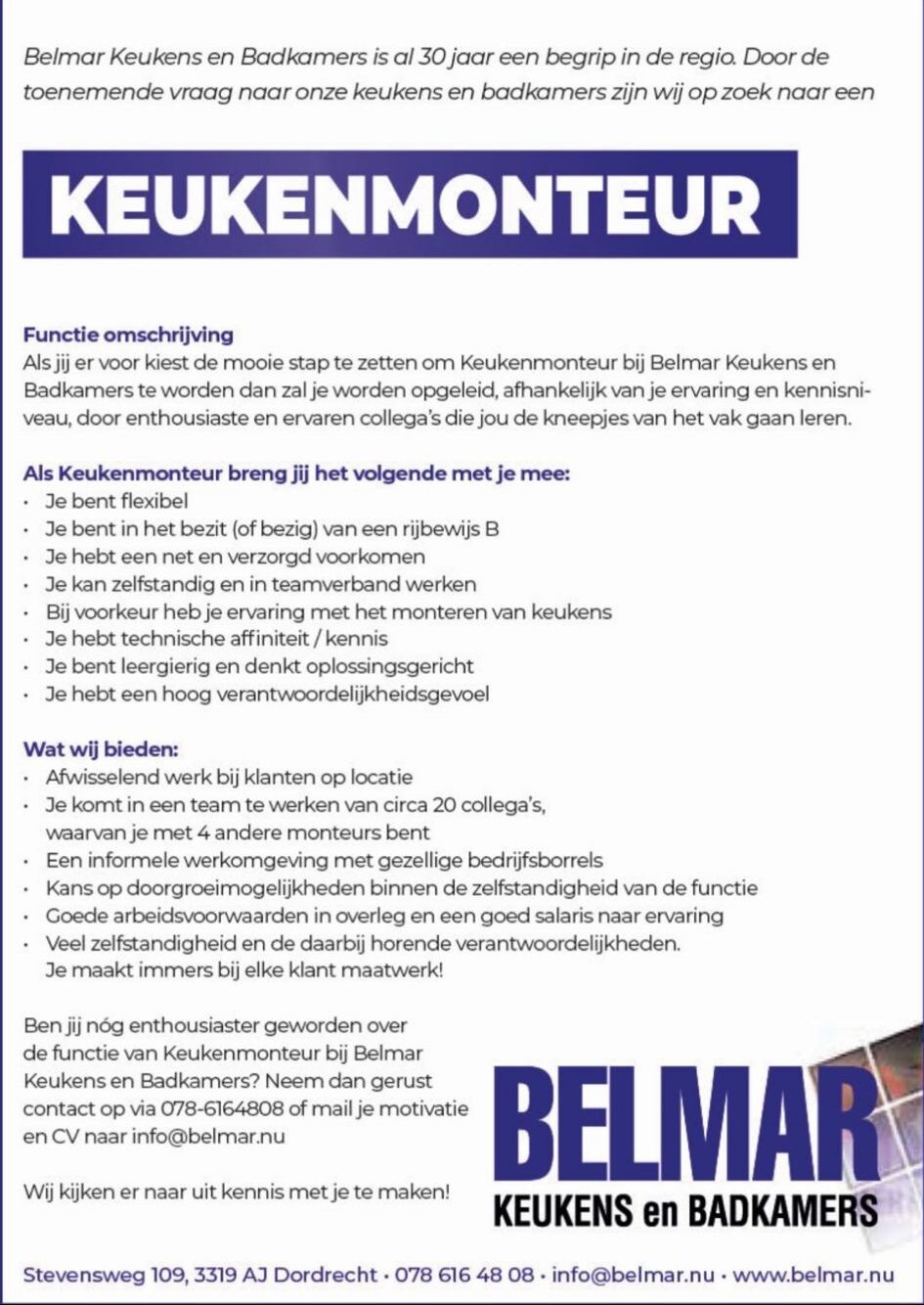 Belmar-keukenmonteur